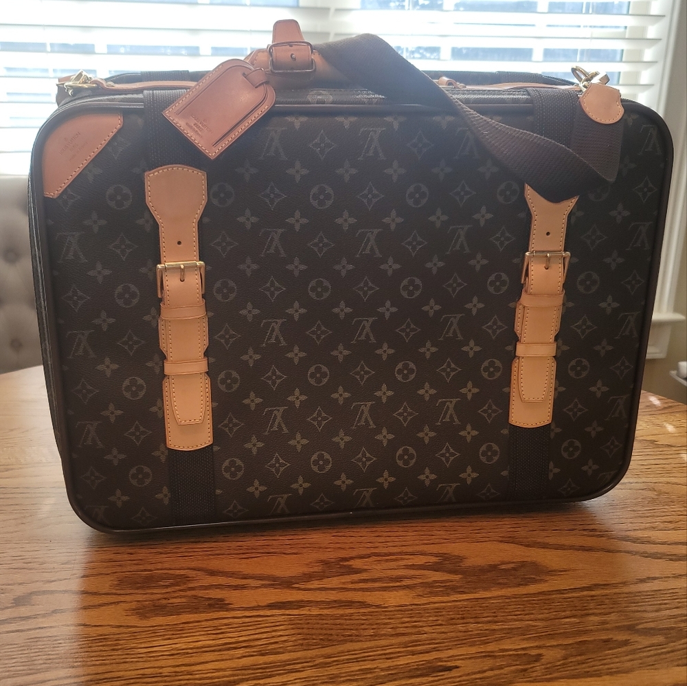 Louis Vuitton Monogram Satellite 53 Suitcase Luggage With Strap/Accessories